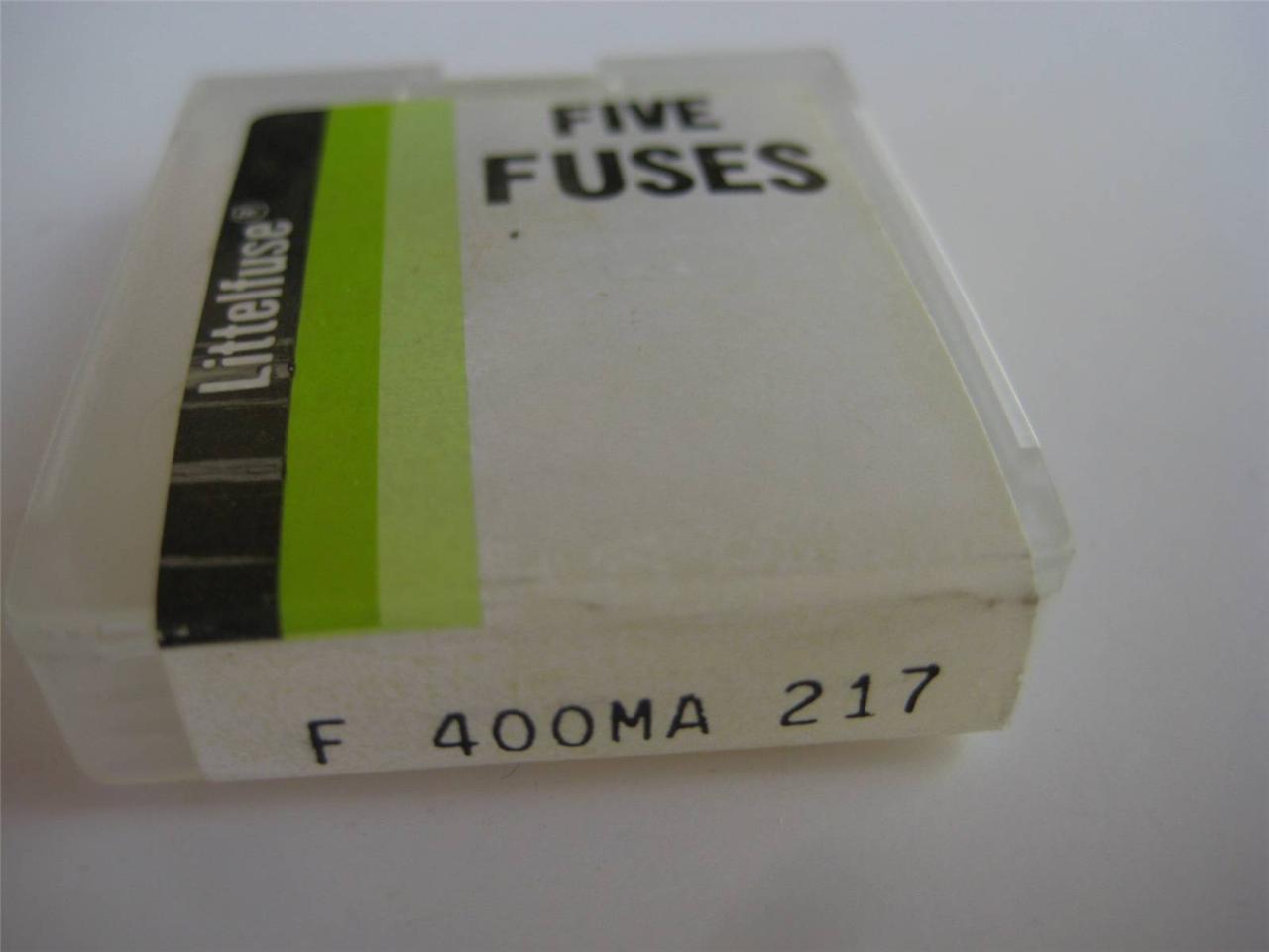 5X Littelfuse NTE Fuse 217 .125 1/8 .160 .25 1/4 4/10 .400 Amp 5x20 mm 250V Rápido - Imagen 12 de 13