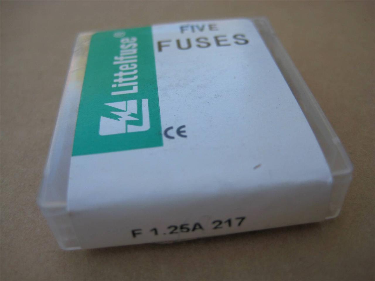 5X Littelfuse NTE Fuse 217 .125 1/8 .160 .25 1/4 4/10 .400 Amp 5x20 mm 250 Volts 
