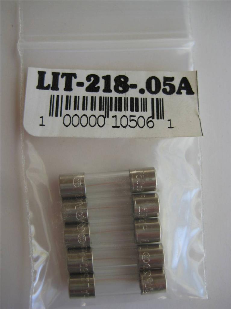 5x Littelfuse Fuse 218 .050 .080 .100 .125 .200 .315 .4 or .5A 5x20mm Slow Blow - Picture 2 of 12