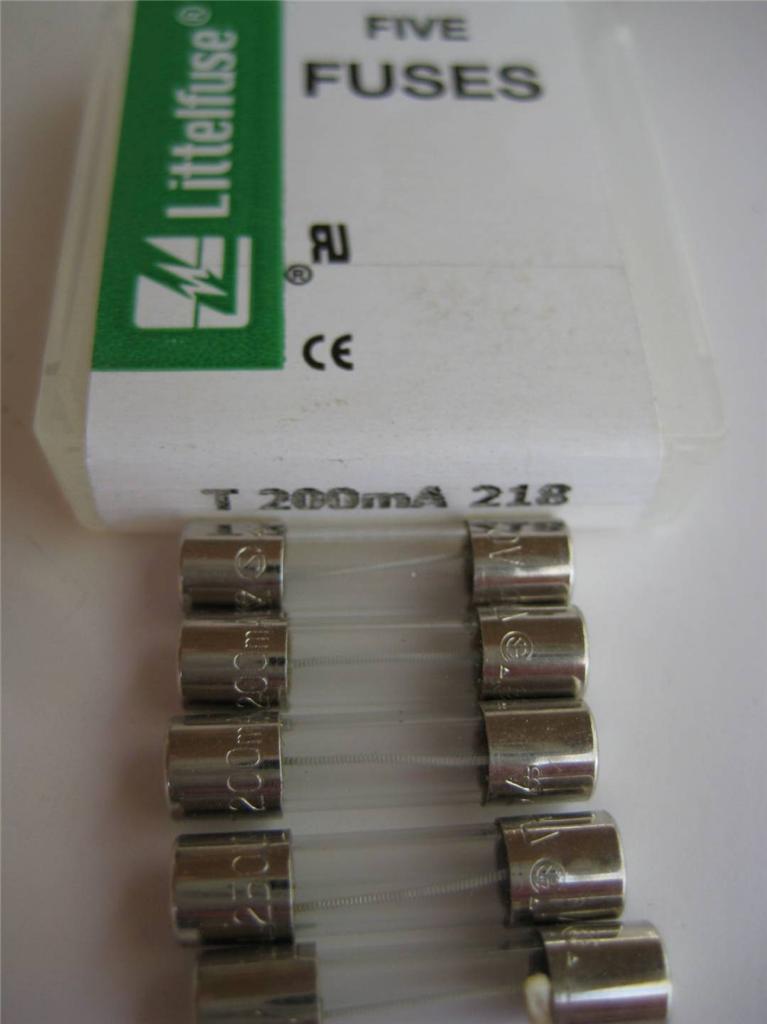 5x Littelfuse Fuse 218 .050 .080 .100 .125 .200 .315 .4 or .5A 5x20mm Slow Blow - Picture 7 of 12