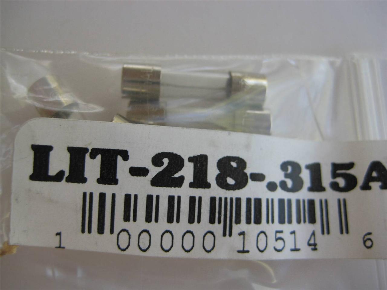 5x Littelfuse Fuse 218 .050 .080 .100 .125 .200 .315 .4 or .5A 5x20mm Slow Blow - Picture 9 of 12