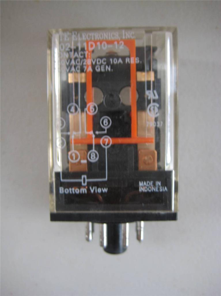 1X Schrack NTE ECG Electronics RELÉ R02-11A10 6 12 o 24 VAC DPDT 10A RLY - Imagen 3 de 6