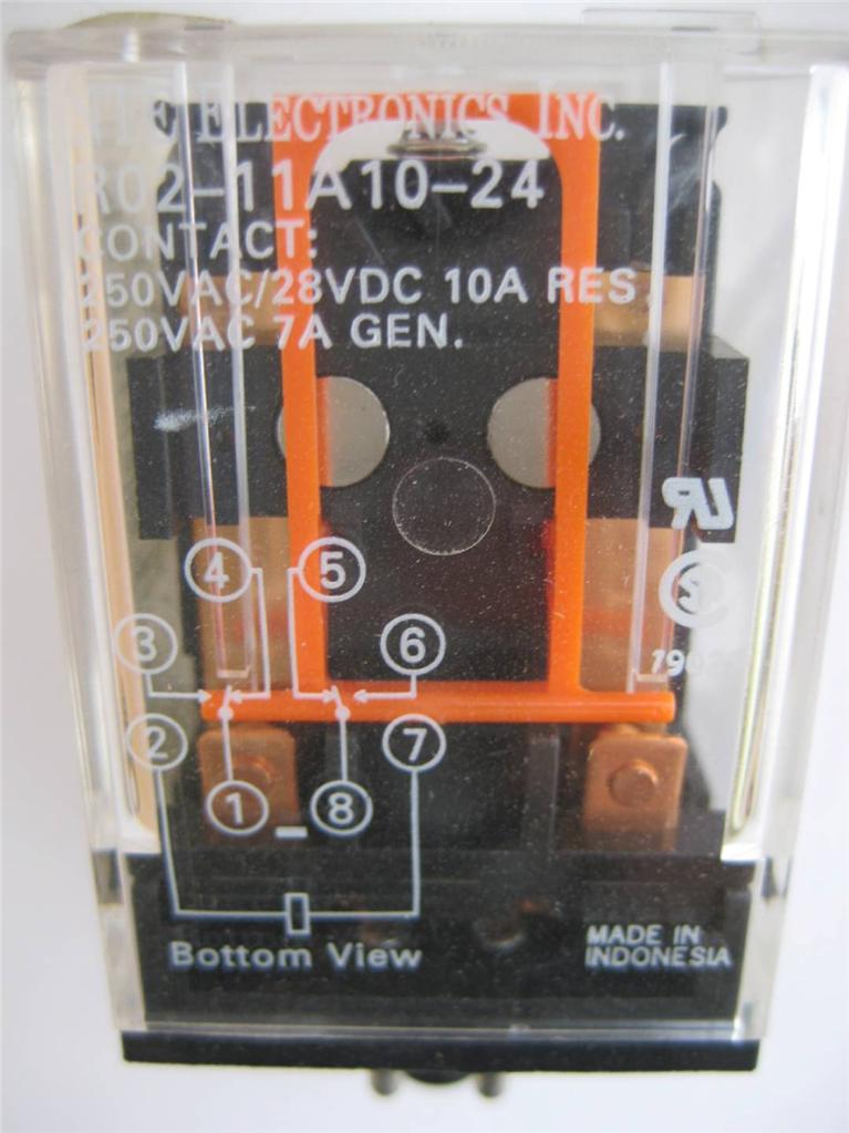 1X Schrack NTE ECG Electronics RELÉ R02-11A10 6 12 o 24 VAC DPDT 10A RLY - Imagen 5 de 6