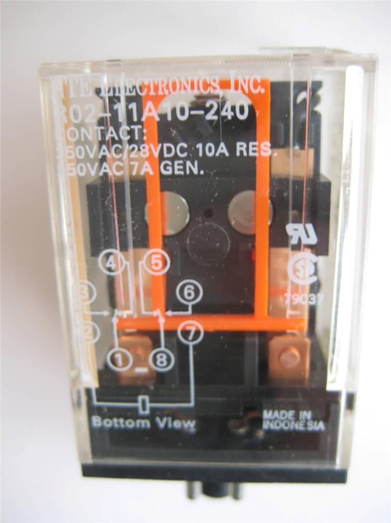 1X Schrack NTE ECG Electronics RELÉ R02-11A10 6 12 o 24 VAC DPDT 10A RLY - Imagen 6 de 6