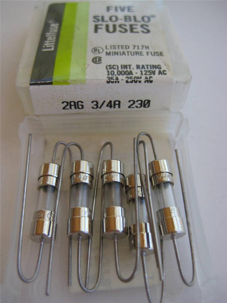 5X Littelfuse Fuse 230 2AG 1, 1-1/2, 2, 2-1/2, 3, 3,5 4 o 7 veces retardo PigTail - Imagen 2 de 11