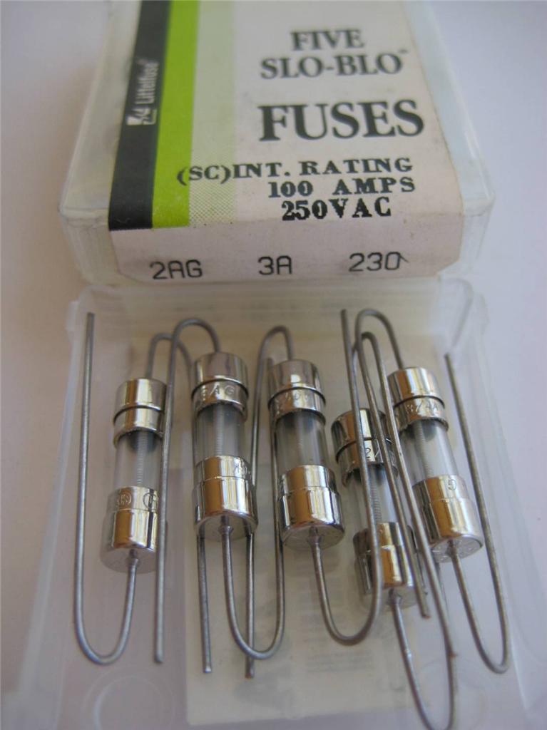 5X Littelfuse Fuse 230 2AG 1, 1-1/2, 2, 2-1/2, 3, 3,5 4 o 7 veces retardo PigTail - Imagen 8 de 11