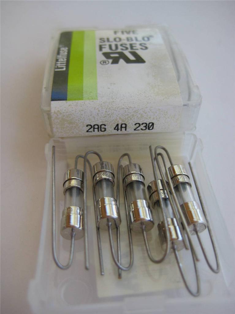 5X Littelfuse Fuse 230 2AG 1, 1-1/2, 2, 2-1/2, 3, 3,5 4 o 7 veces retardo PigTail - Imagen 10 de 11