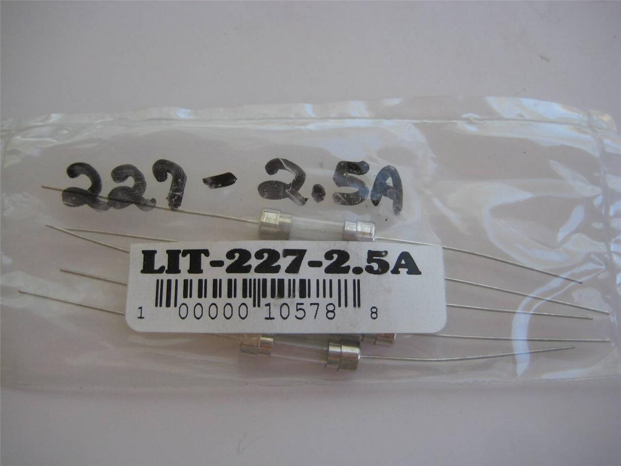 5X Fusible Littelfuse 227.800 1 1.25 1.6 2.5 8 o 10 Amp 5x20mm NOS Cable Axial - Imagen 7 de 10