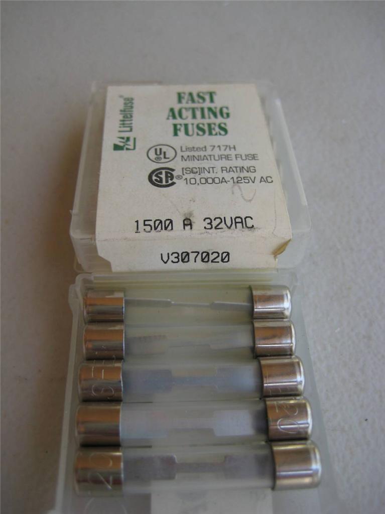 5X Littelfuse Fuse 311 4 6 7 8 12  25 or 30 Amp 32V 3AG 1/4x1-1/4" Fast Blow 