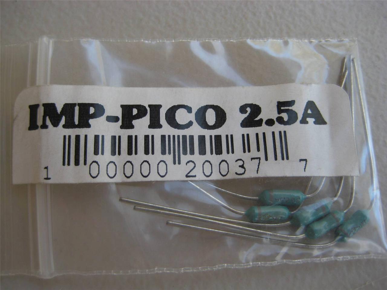 Lot De 5 Fusibles Pico 1,5A 125V FAST BLOW Axial - Marque Littelfuse - Pour électronique