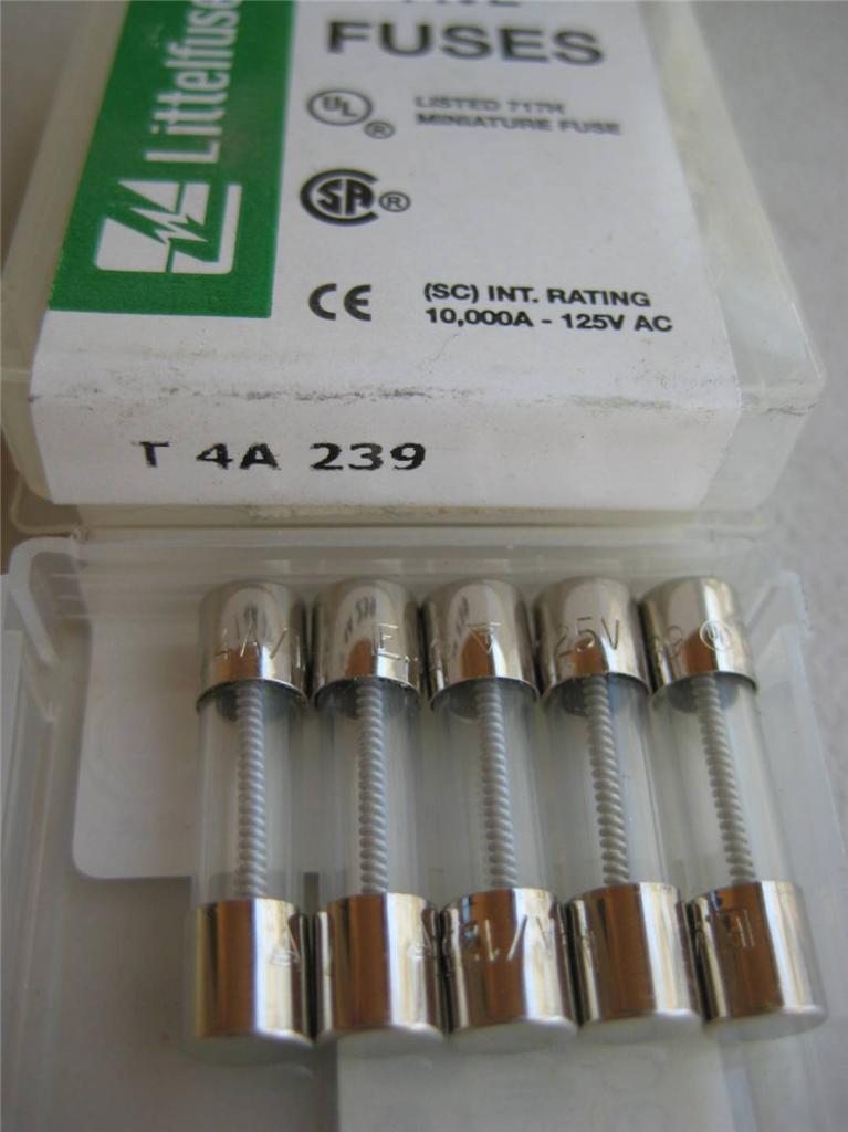 5X Littelfuse Fuse 239 .200 .300 1/2 3/4 1 1-1/4 1-6/10 o 2-1/2 Amp 5x20 mm T - Imagen 12 de 12