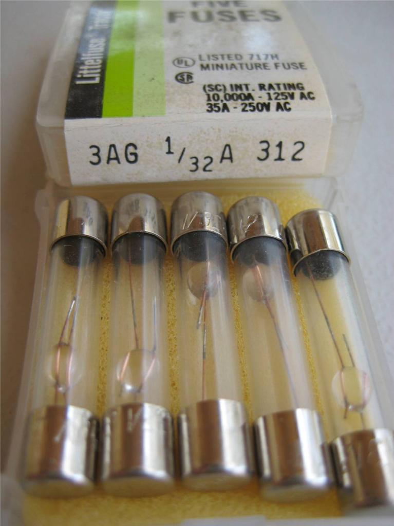 5x Littelfuse Fusible 312 1/100 15/100 .175 1/10 1/8 3/16 2/10 o 3/10 Amp - Imagen 5 de 11