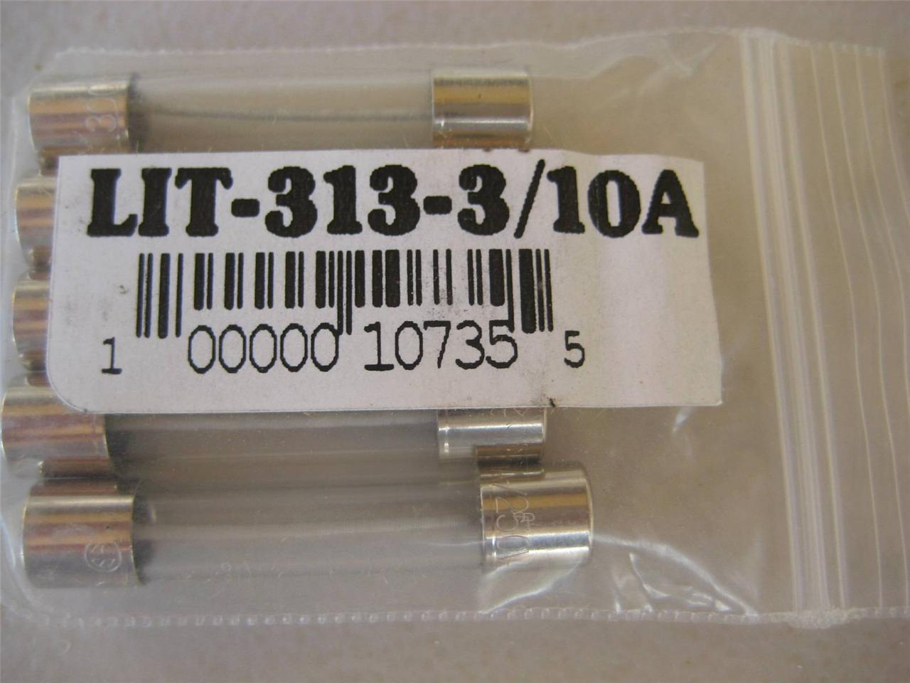 5X Littelfuse Fuse 313 2/10 3/10 4/10 1/2 6/10 7/10 3/4 1 1-2/10 1-1/4 or 1.5 A - Picture 3 of 13