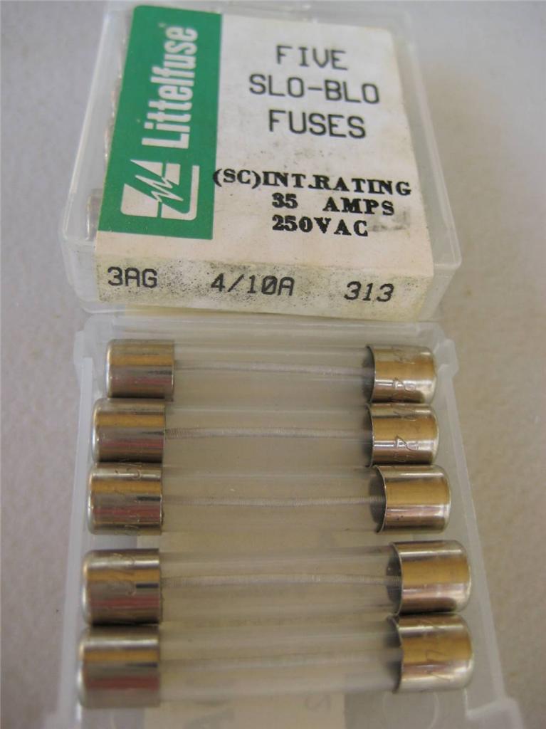 5X Littelfuse Fuse 313 2/10 3/10 4/10 1/2 6/10 7/10 3/4 1 1-2/10 1-1/4 or 1.5 A - Picture 4 of 13