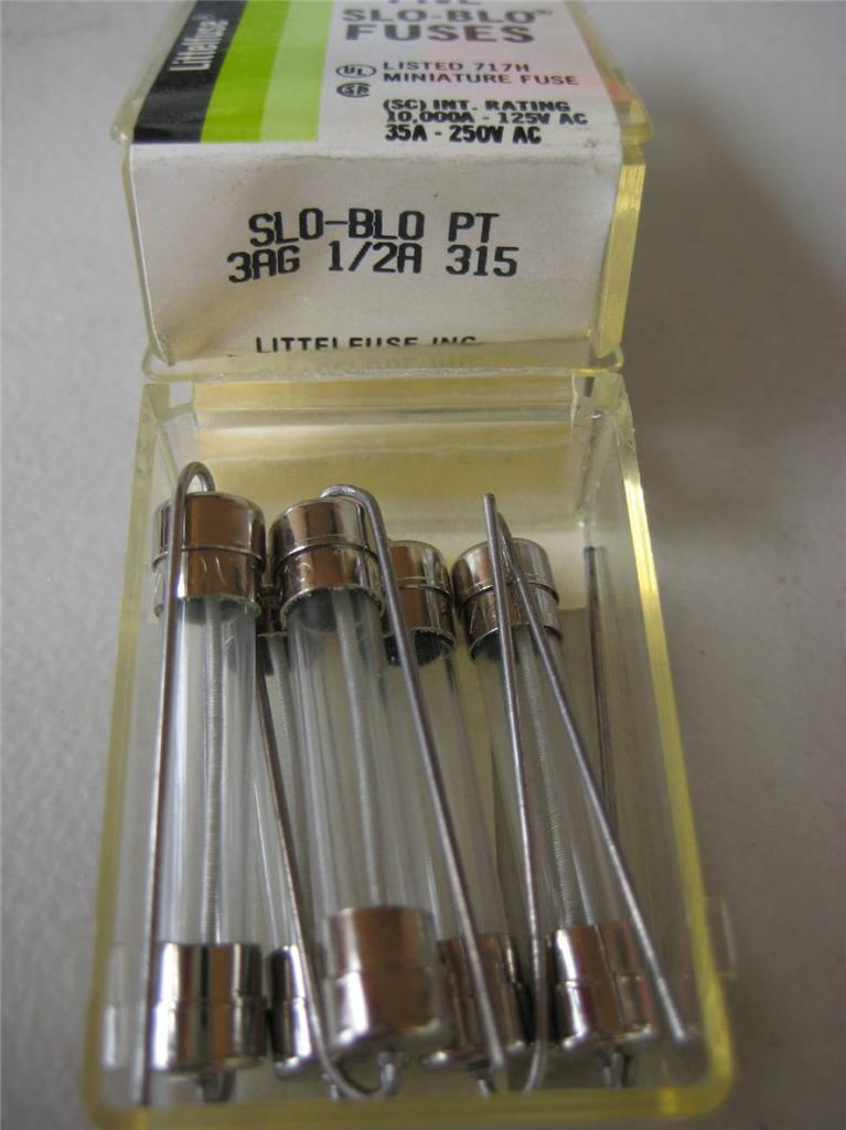 5 Littelfuse Fuse 315 1/2 7/10 8/10 3/4 1 1-2/10 1-1/4 1-1/2 1-6/10 o 1-8/10 PT - Imagen 2 de 10