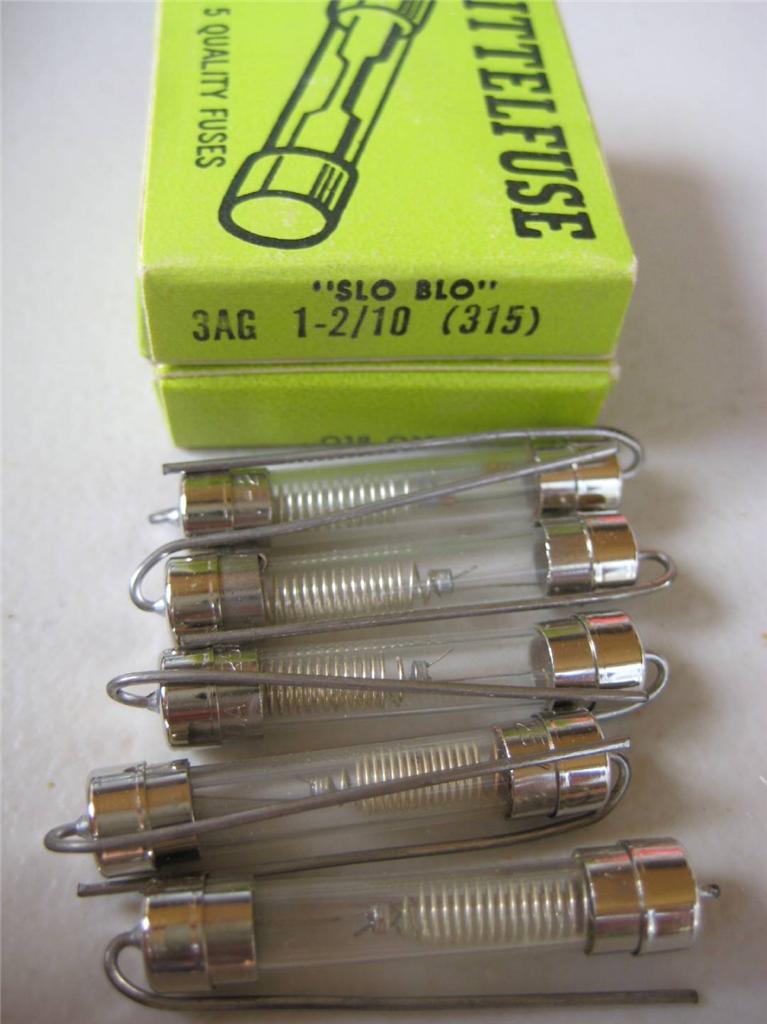 5X Littelfuse Fuse 315 1/16 1/8 3/8 3/10  or 4/10 Amp PigTail Slo-Blo 250 VAC 