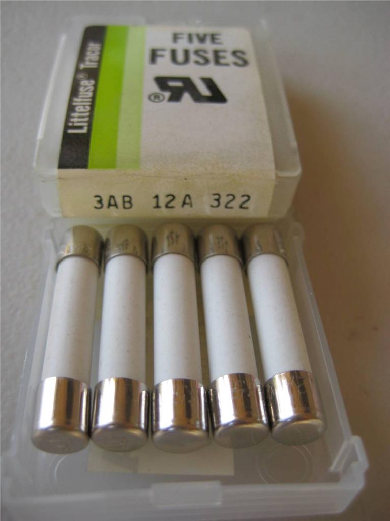 5X Littelfuse Fuse 322 1 1-1/4 8 10 12 15 Or 30 Amp 65 Or 250 V NOS ...