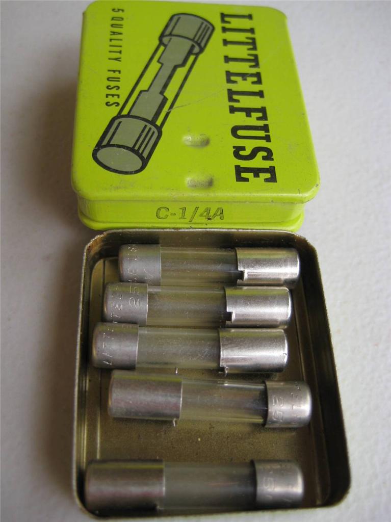 4 o 5X Littelfuse Fuse C 332 3/16 1/4 3/10 4/10 1/2 7/10 3/4 1 o 1-1/4 A 250V - Imagen 3 de 10