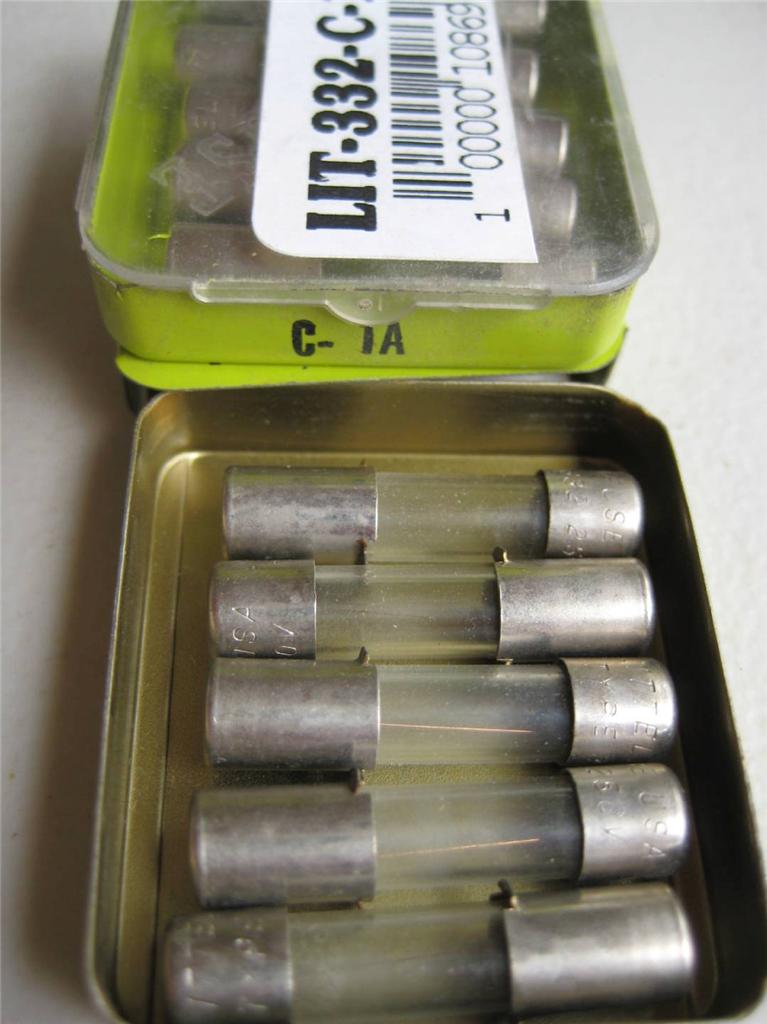 4 o 5X Littelfuse Fuse C 332 3/16 1/4 3/10 4/10 1/2 7/10 3/4 1 o 1-1/4 A 250V - Imagen 9 de 10