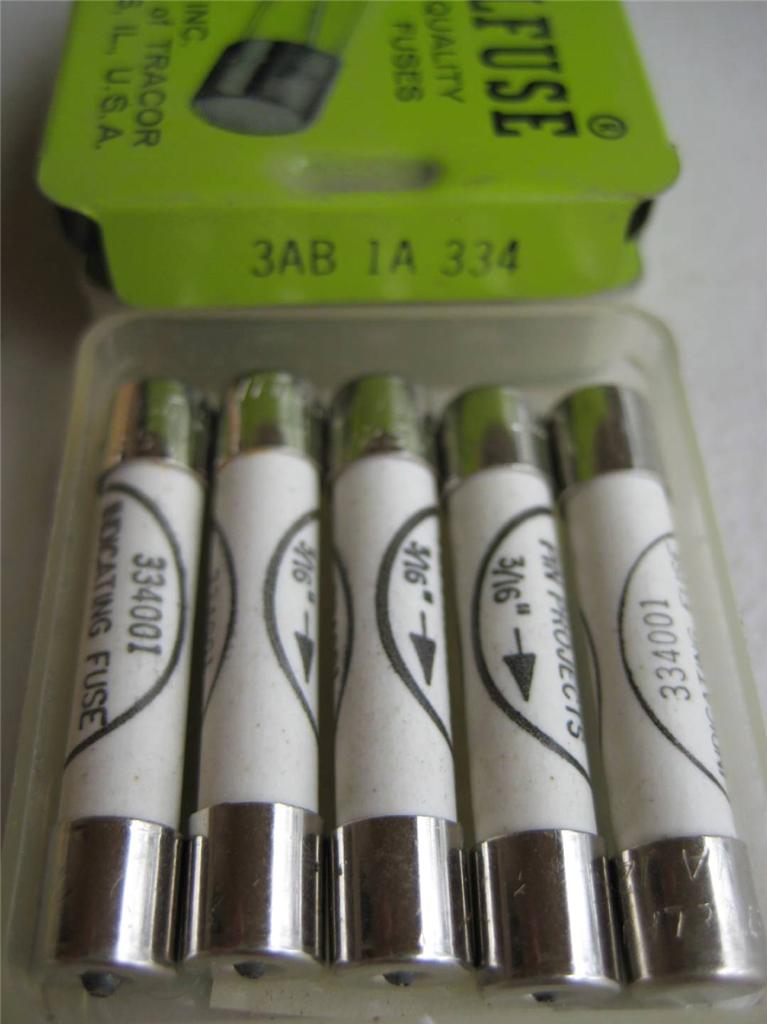 Details about   NEW BOX OF 5 LITTELFUSE 3AB 1 1/2A 334 FUSE 