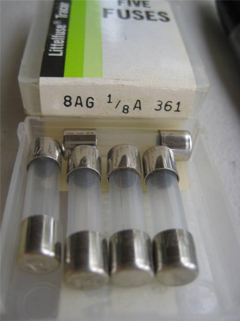5X Littelfuse Fuse 361 1/100 1/200 1/500 1/10 2/10 1/8 1/4 3/8 o 1/2 8AG 1"L - Imagen 8 de 12