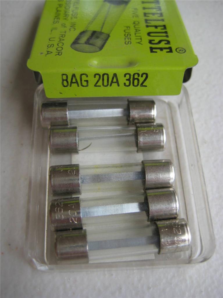 8AG 250V Littelfuse AGX 1/8 Amp Fast Acting Glass Fuse Lot Of 25 Each 