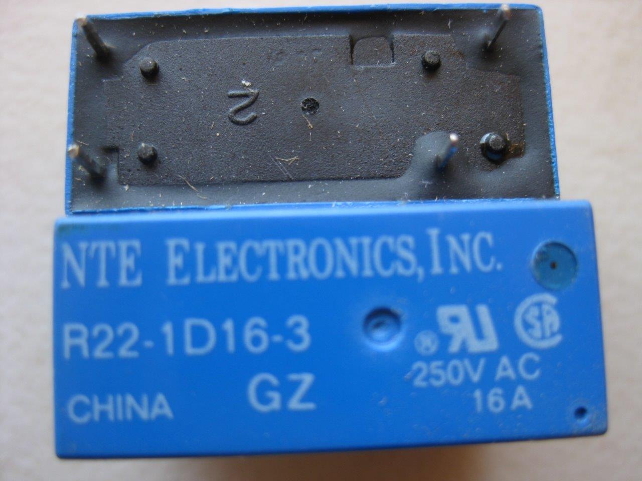 1x NTE Relay R22-1D16 R22-5D16 3 6 24 or 48 VDC 16 amp SPST-NO or SPST slimline - Picture 2 of 8