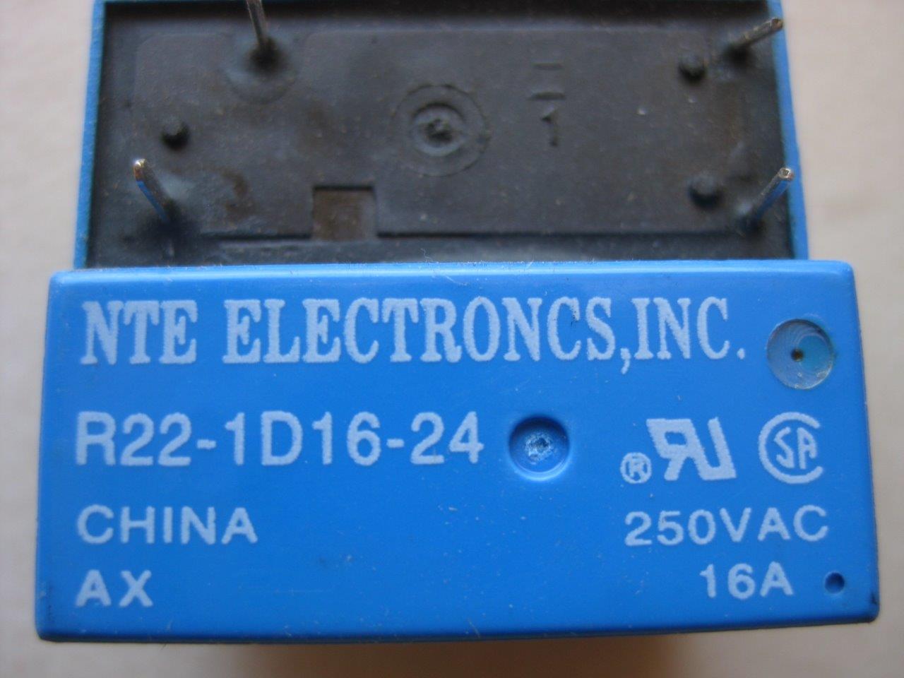 1x NTE Relay R22-1D16 R22-5D16 3 6 24 or 48 VDC 16 amp SPST-NO or SPST slimline - Picture 3 of 8