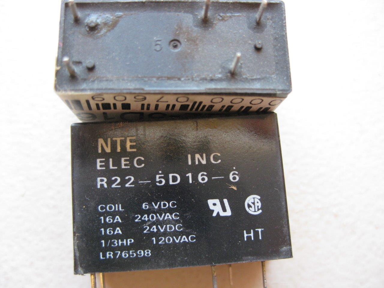 1x NTE Relay R22-1D16 R22-5D16 3 6 24 or 48 VDC 16 amp SPST-NO or SPST slimline - Picture 6 of 8