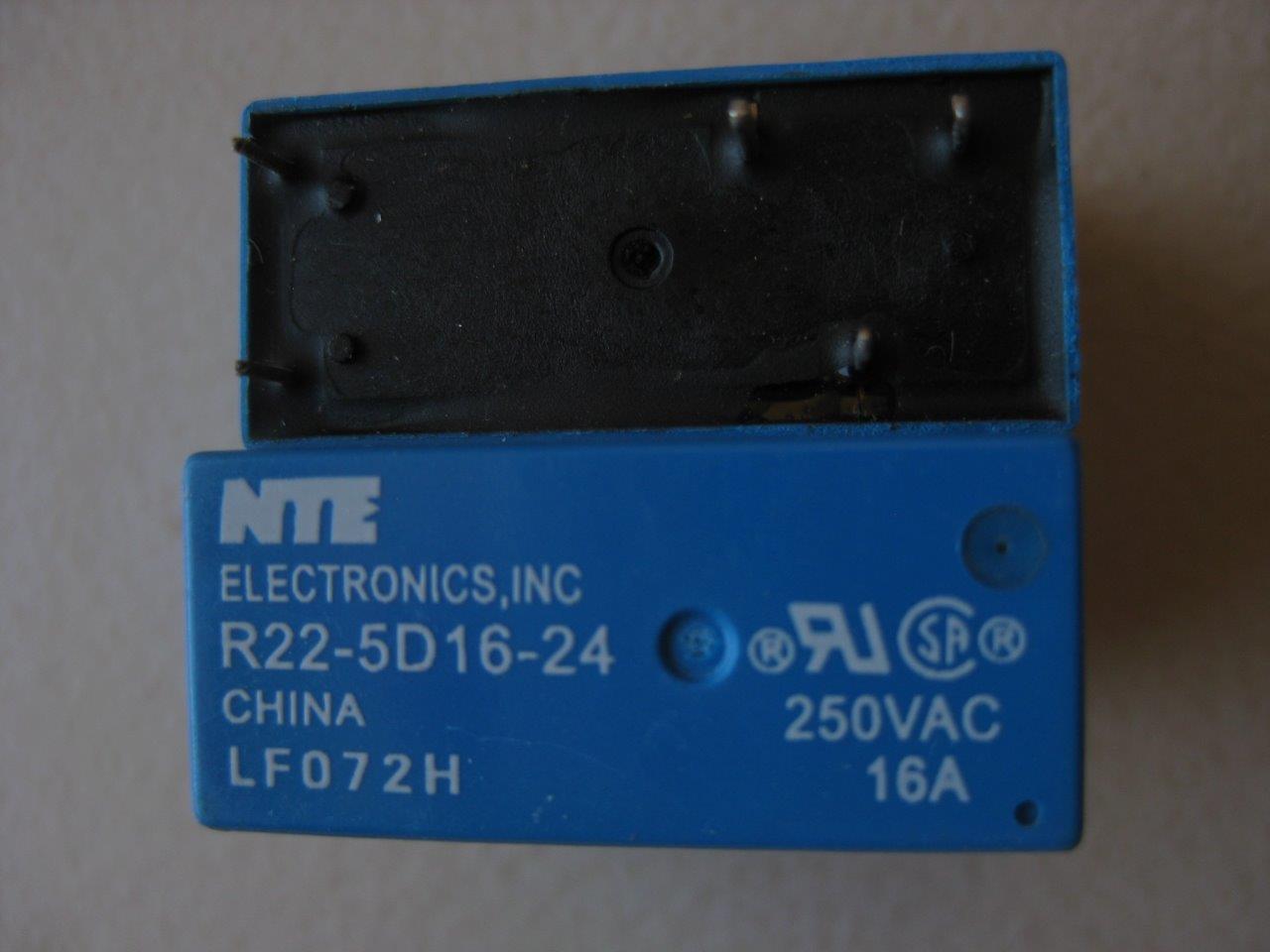 1x NTE Relay R22-1D16 R22-5D16 3 6 24 or 48 VDC 16 amp SPST-NO or SPST slimline - Picture 7 of 8
