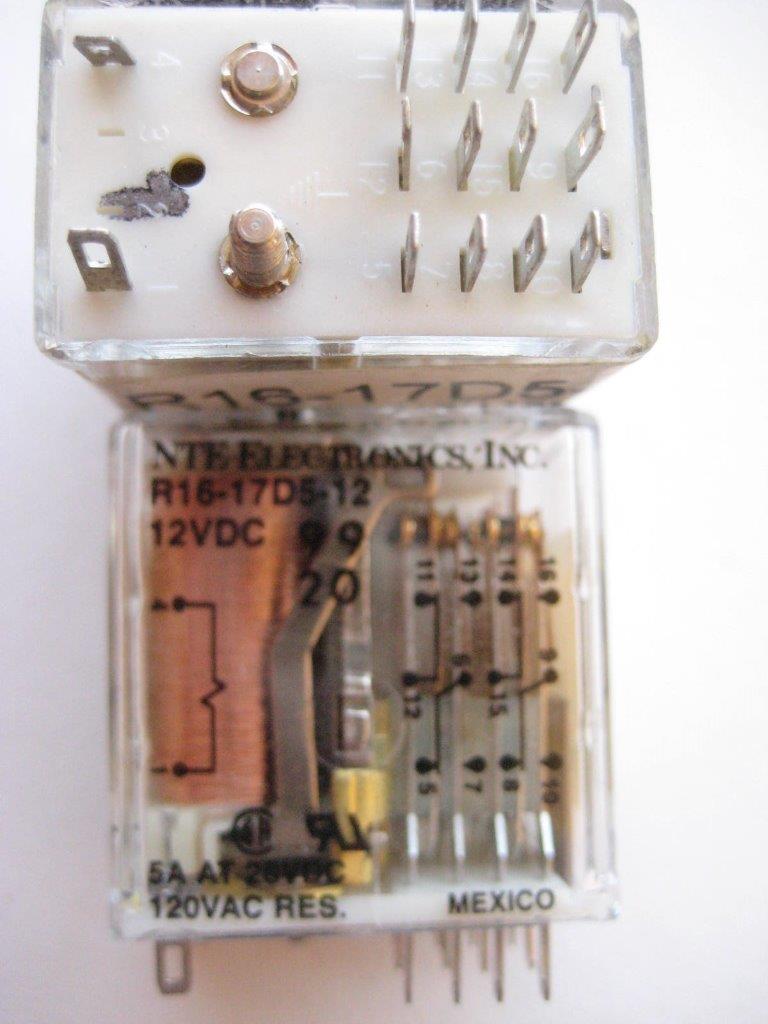 1x NTE Electronics Relay R16-17D5 R16-17A5 5 12 24 VDC or 120 VAC 5Amp 4PDT - Picture 3 of 5