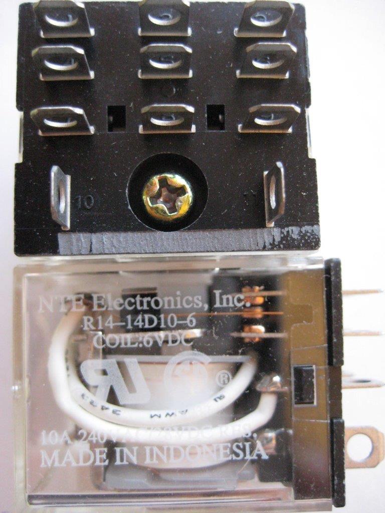 1x Relé NTE R14-14A10 R14-14D10 6 12 24 48 o 110 DC o AC 3PDT 10 amperios - Imagen 4 de 7