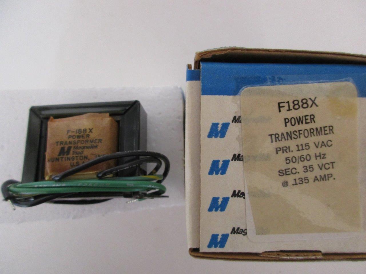 TRIAD Power Transformer Secondary 35 VCT @ .1 or 1.5 Amp Primary 115 NOS - Foto 2 di 6