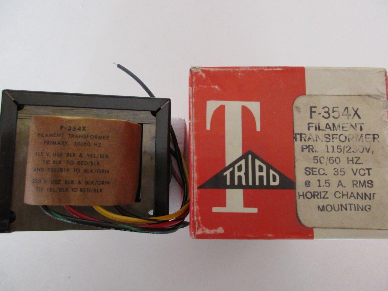 TRIAD Power Transformer Secondary 35 VCT @ .1 or 1.5 Amp Primary 115 NOS - Foto 4 di 6