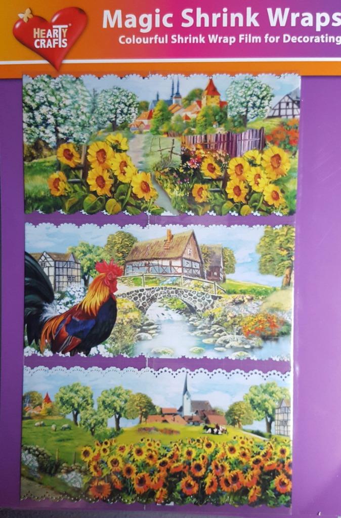 Magic Shrink Wraps-Flower Wedding Baby Tea Coffee Village Roses Easter 10cm NEW - Picture 11 of 13