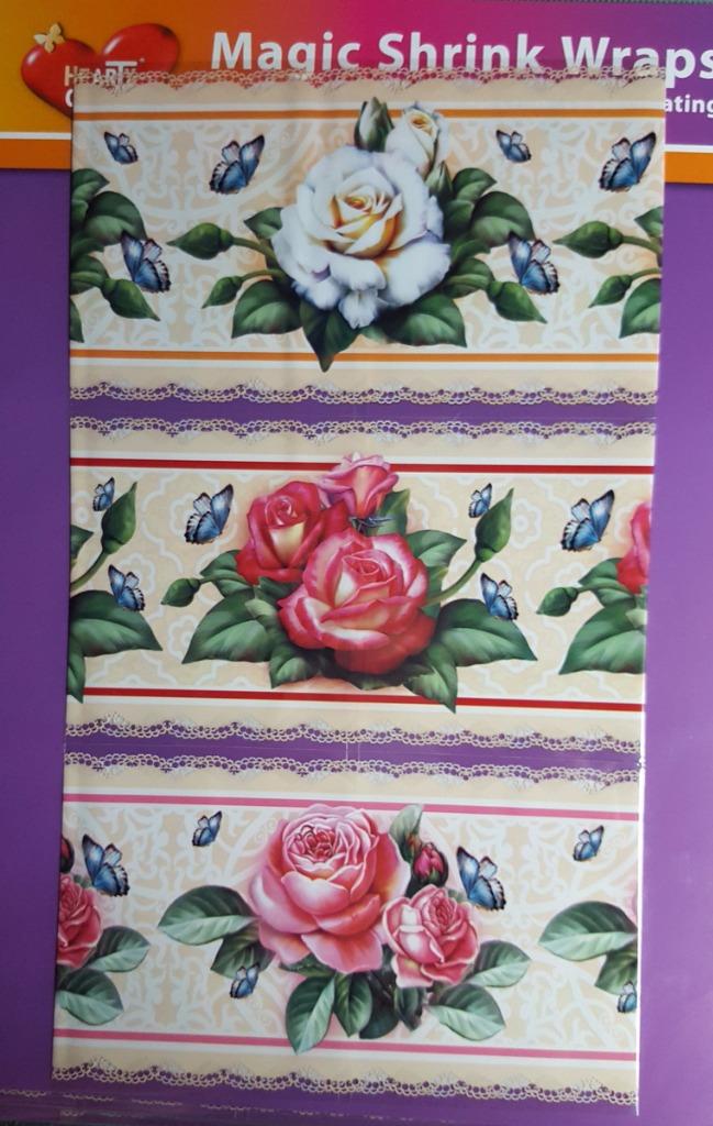 Magic Shrink Wraps-Flower Wedding Baby Tea Coffee Village Roses Easter 10cm NEW - Picture 12 of 13