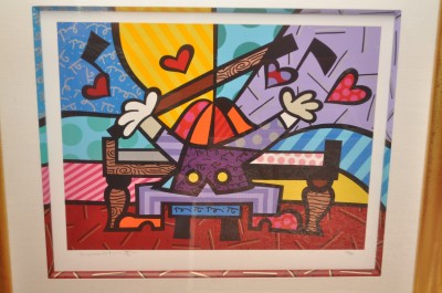 Romero Britto Piano Man Rare Signed Serigraph On Popscreen