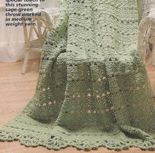 Free Crochet Pattern - 3 Color Afghan from the Afghans Free