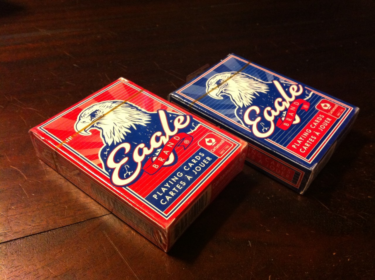 Eagle Brand Cartamundi Playing Cards Two Decks Red Blue EBay