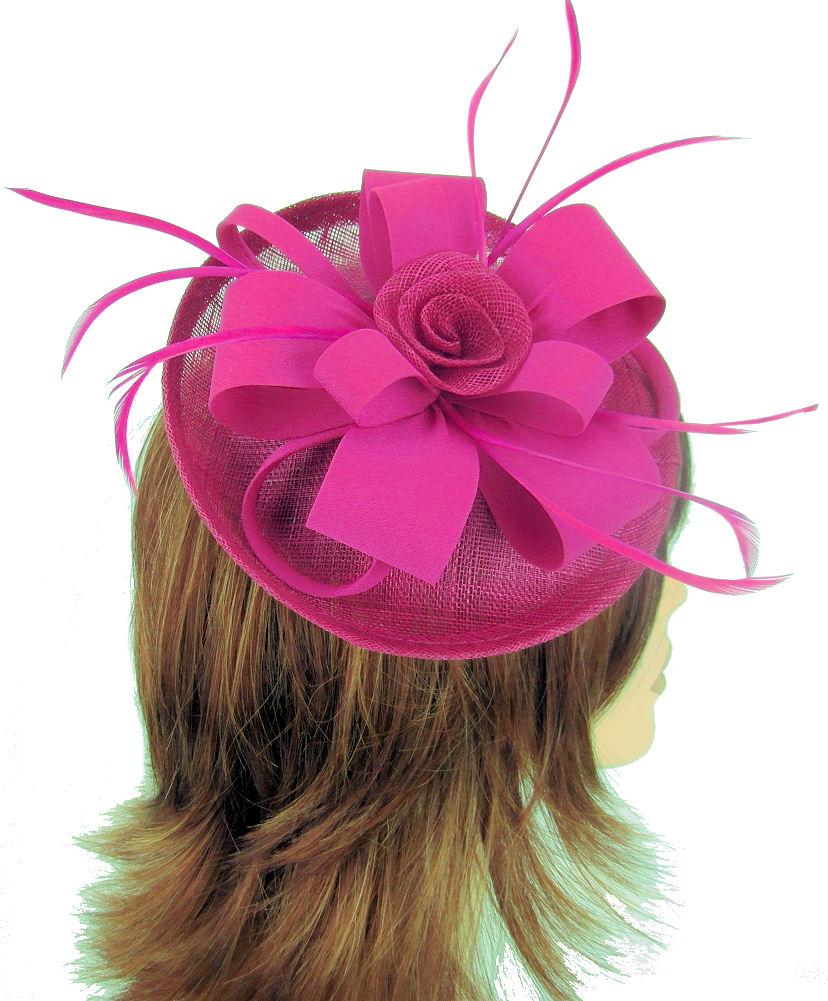 Hot pink fascinator Fascinators & Headpieces Mince His Words