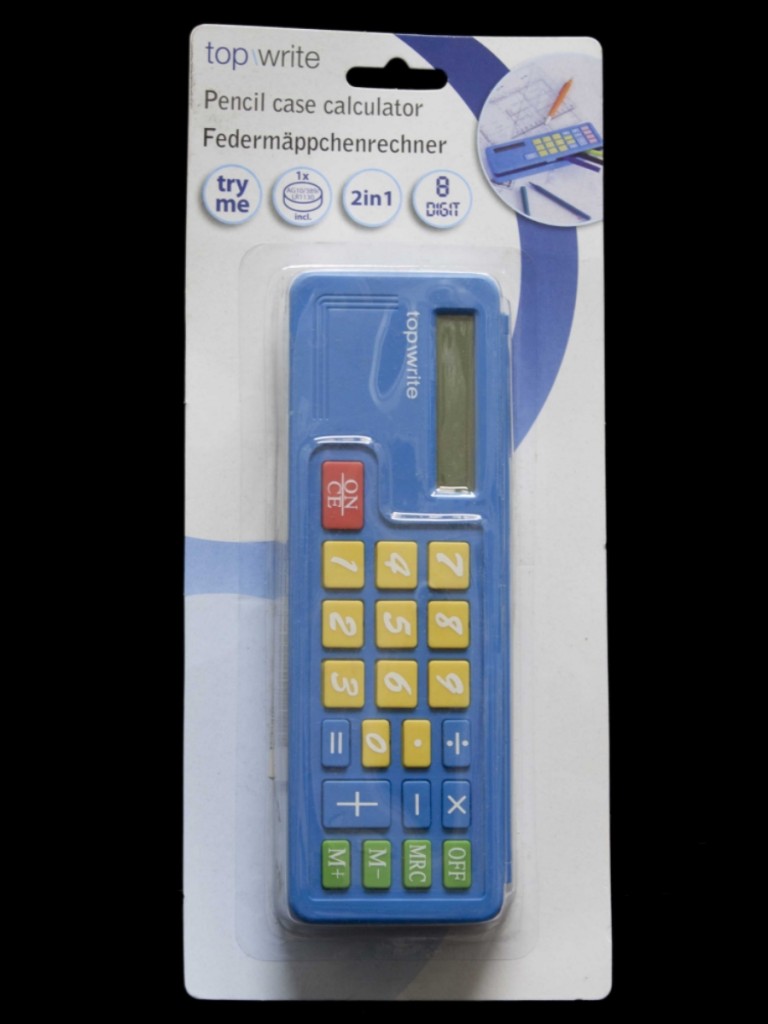 Colorful 2in1 School Pencil Stationary Case Calculator - Picture 2 of 5