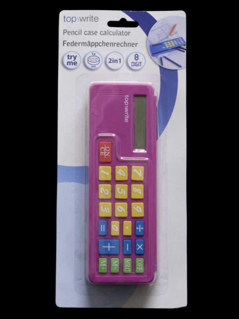 Colorful 2in1 School Pencil Stationary Case Calculator - Picture 4 of 5