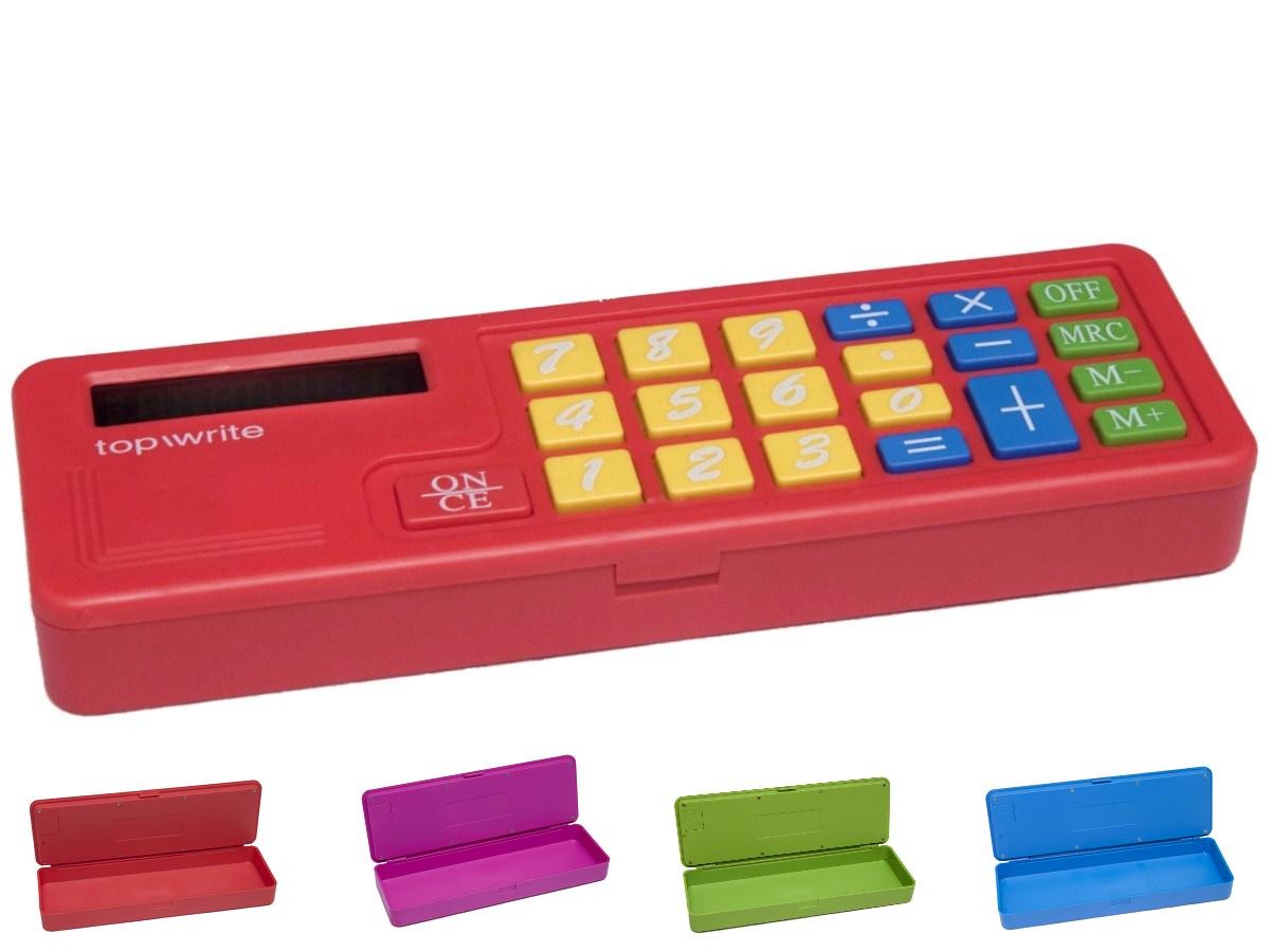 Colorful 2in1 School Pencil Stationary Case Calculator