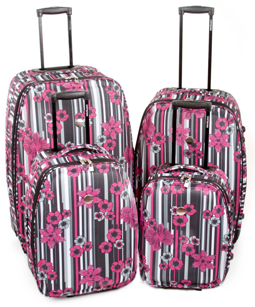 lightweight patterned suitcases