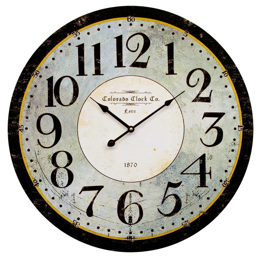 60cm Extra Large Wooden Wall Clock Vintage Retro Antique Shabby Chic