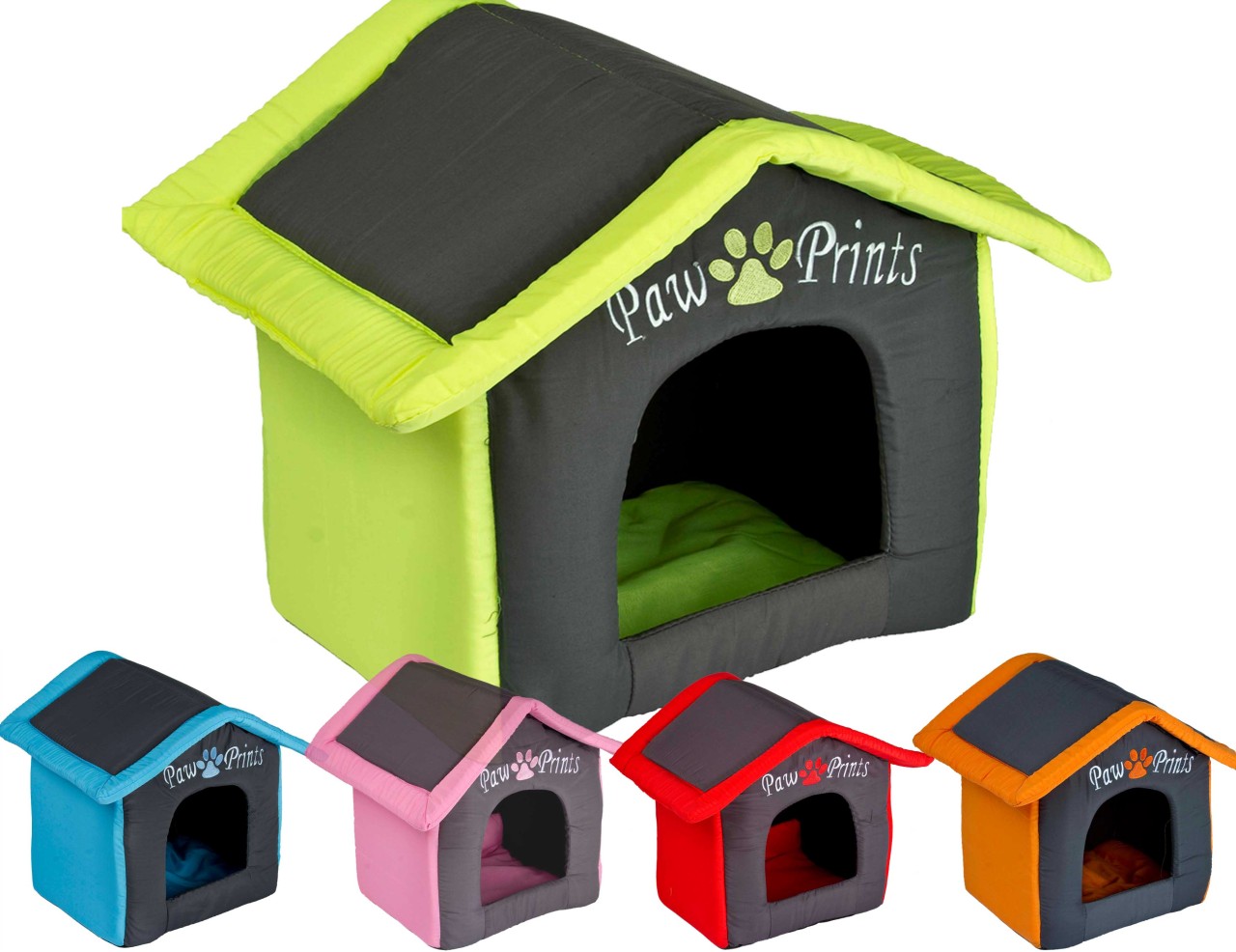 Collapsible Indoor Shelter Dog Cat Pet Kennel Soft Cosy Cushioned House
