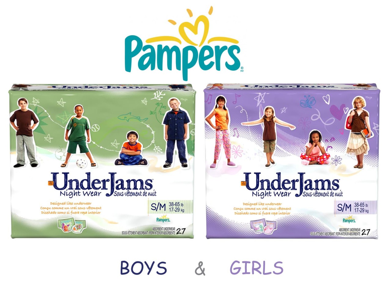 Pampers Underjams Comfortable Pyjama Pants BedWetting Absorbent