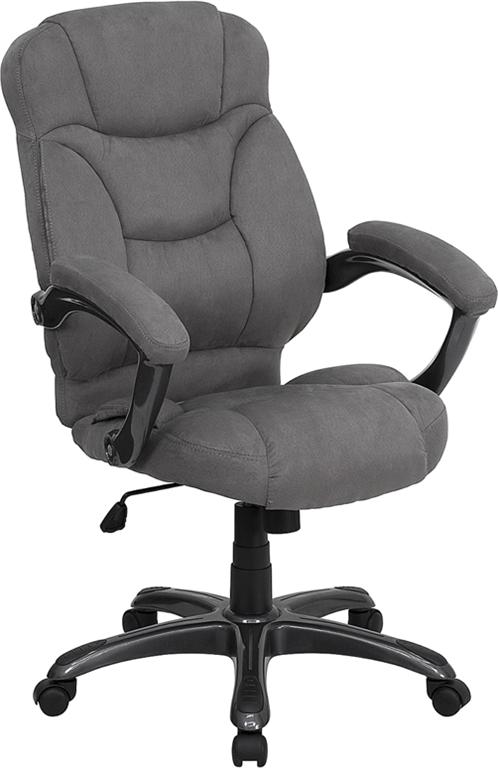 Grey Microfiber Fabric Computer Office Desk Chair Ebay