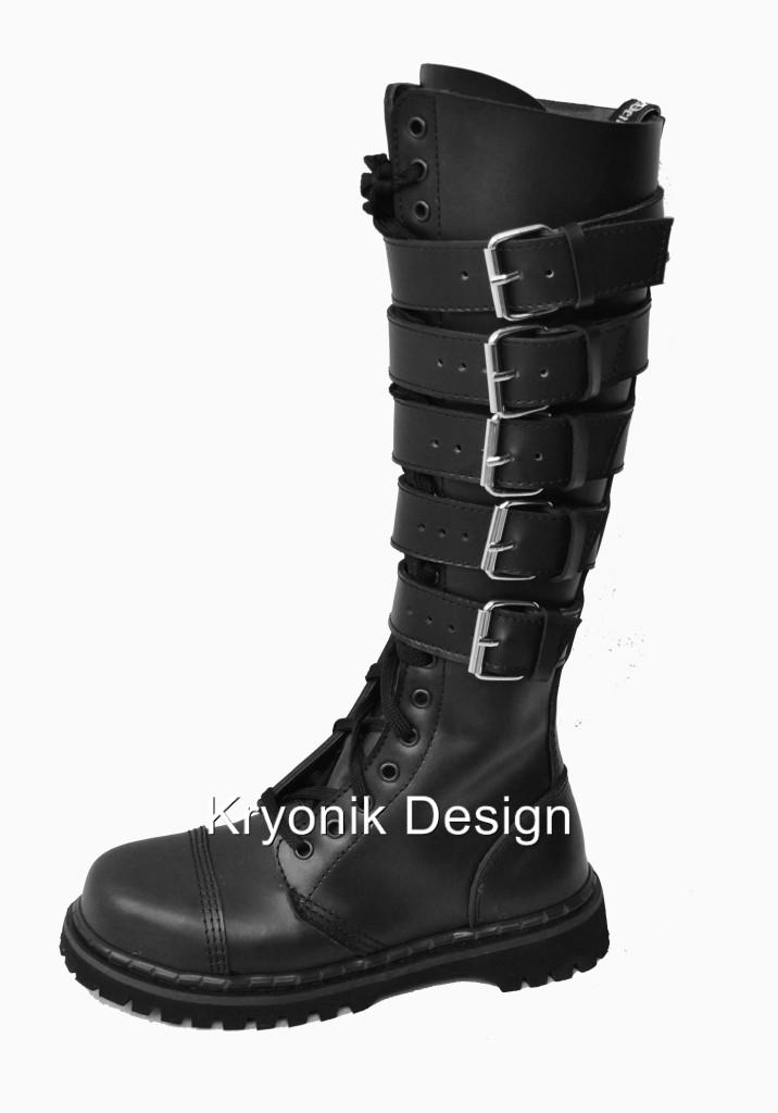 Demonia Gravel20 goth gothic punk biker leather knee high boots men's 413 eBay
