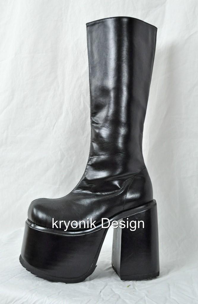 knee high goth platform boots